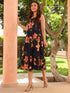 Printed Fit & Flared Pure Cotton Midi Ethnic Dresses